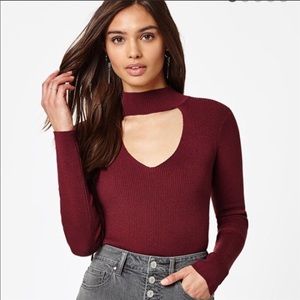 Kendall and Kylie long sleeve Bella choker top